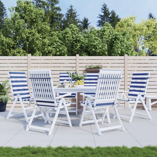 vidaXL Gartenstuhlauflagen für Hochlehner 6 Stk. Anthrazit 120x50x3 cm