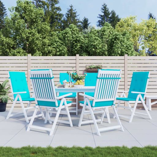 vidaXL Gartenstuhlauflagen für Hochlehner 6 Stk. Anthrazit 120x50x3 cm