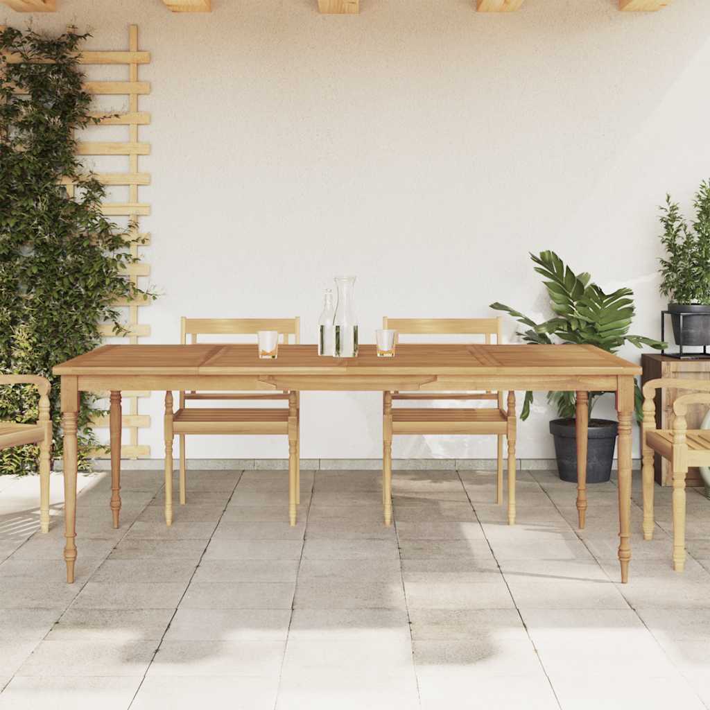 vidaXL Batavia-Tisch 150x90x75 cm Massivholz Teak