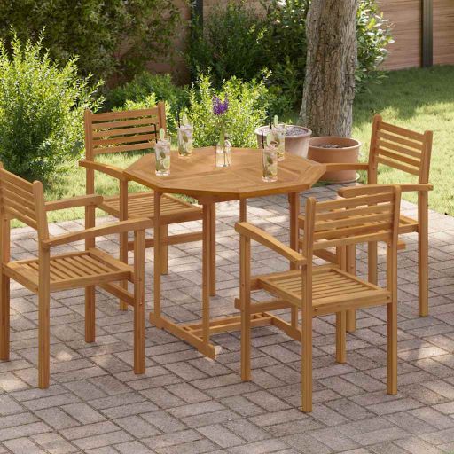 vidaXL Tischplatte Massivholz Teak Rund 2,5 cm 40 cm