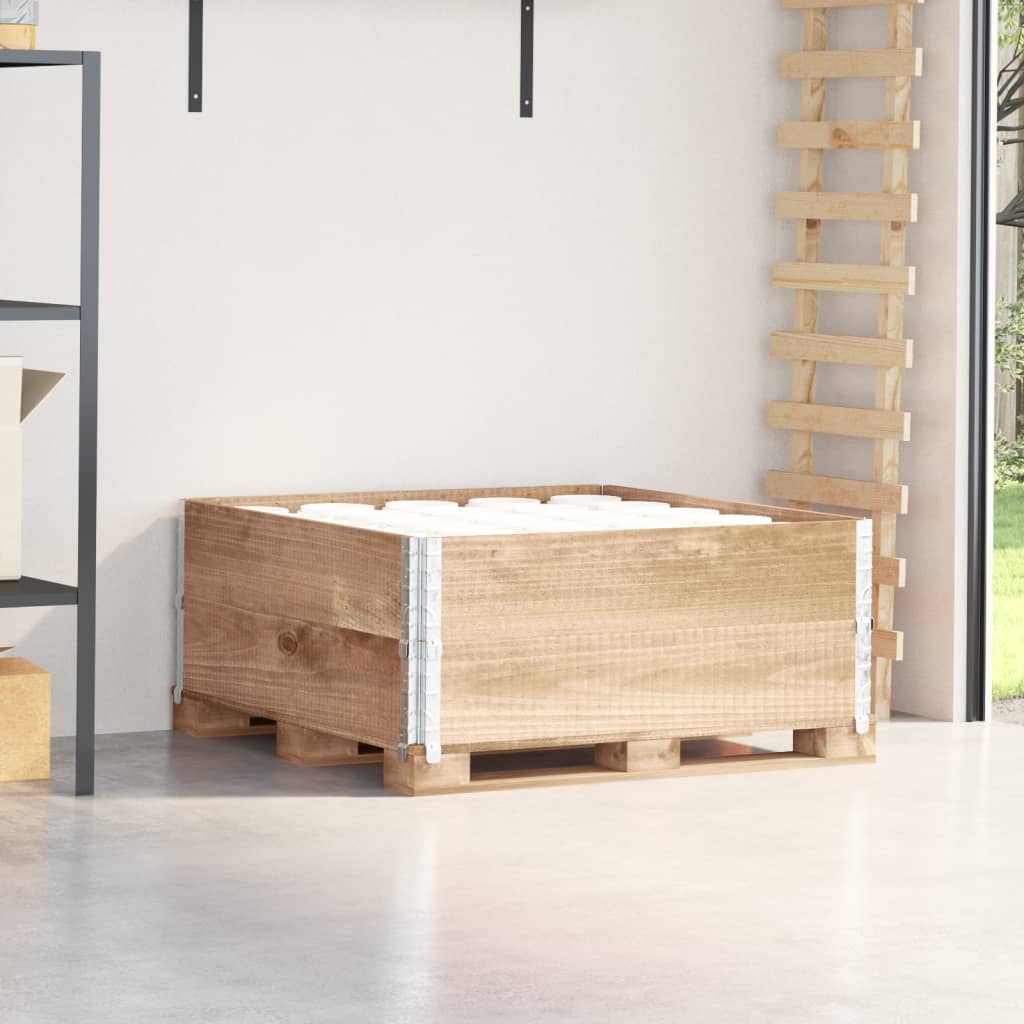 vidaXL Paletten-Aufsatzrahmen 60x80 cm Kiefer Massivholz