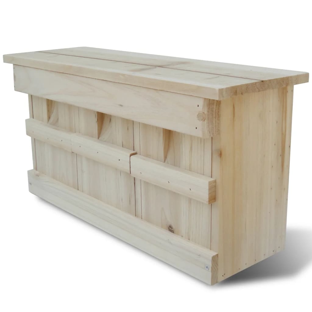 vidaXL Spatzenhaus 2 Stk. Holz 44 x 15,5 x 21,5 cm