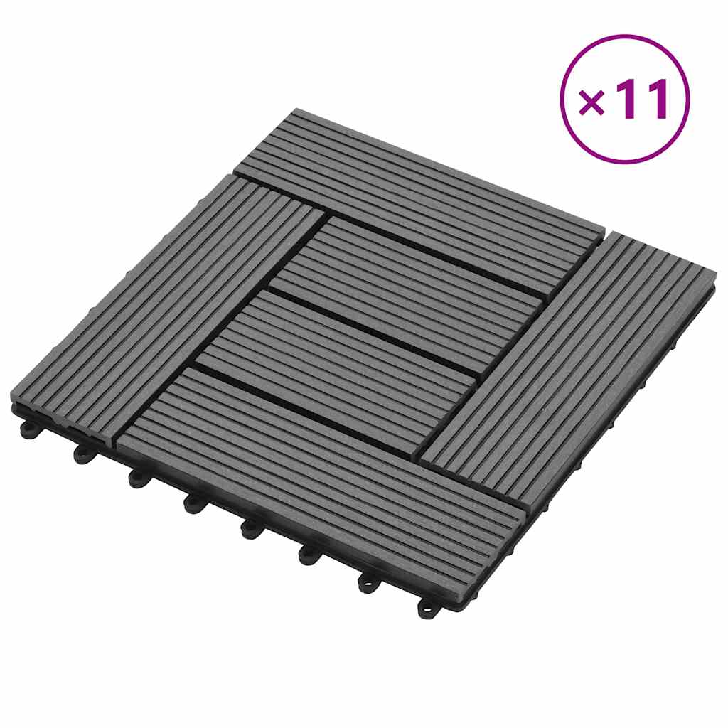 vidaXL 22 Stk. Terrassenfliesen 30 x 30 cm 2 qm WPC Braun