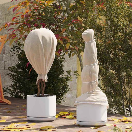 vidaXL Wintervlies 2 Rollen 70 g/m² 10x1,6 m