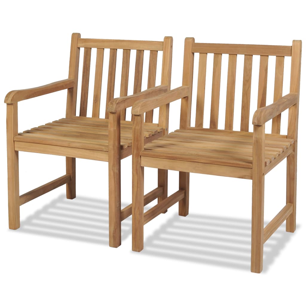 vidaXL Gartenstühle 4 Stk. Massivholz Teak
