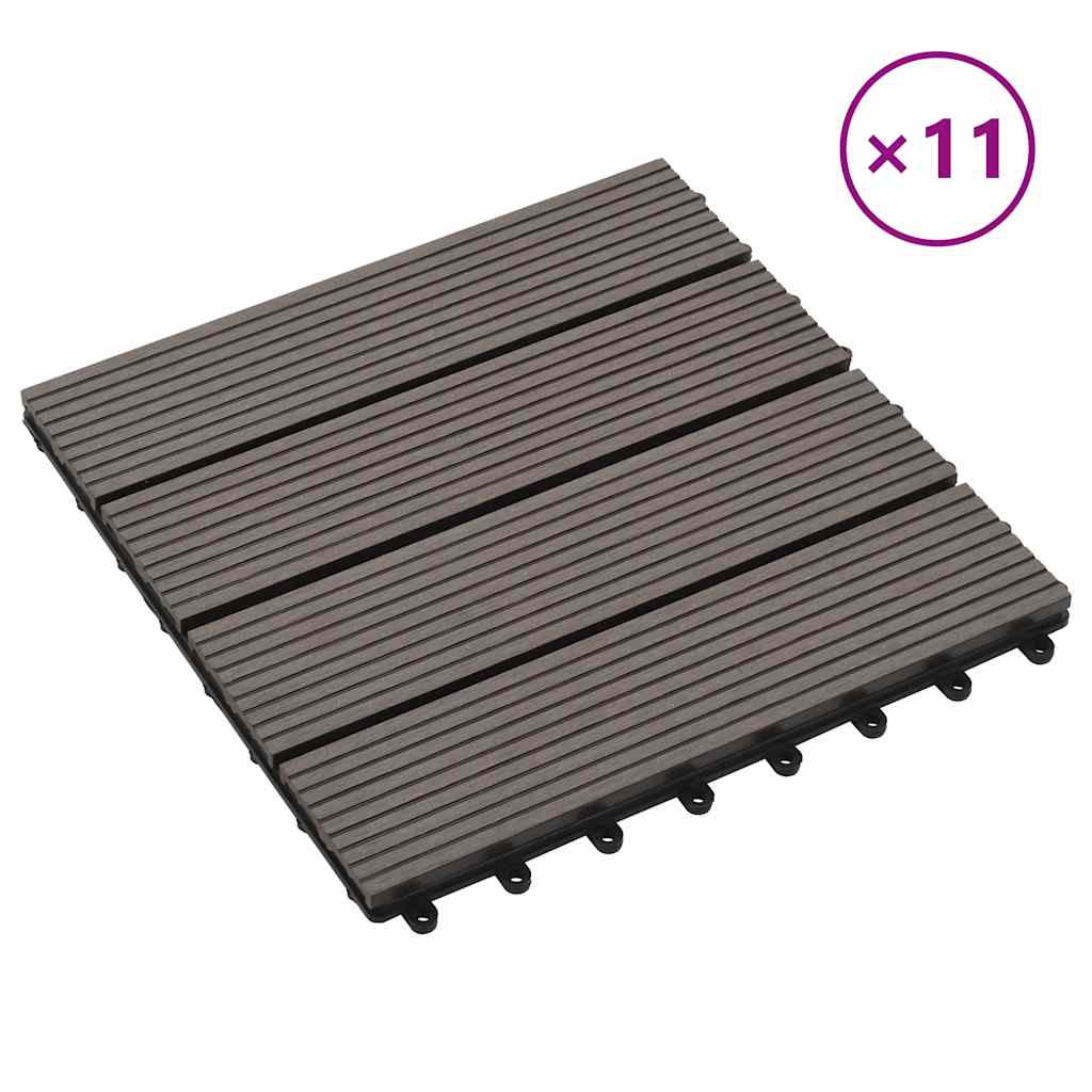 vidaXL 22 Stk. Terrassenfliesen 30 x 30 cm 2 qm WPC Braun