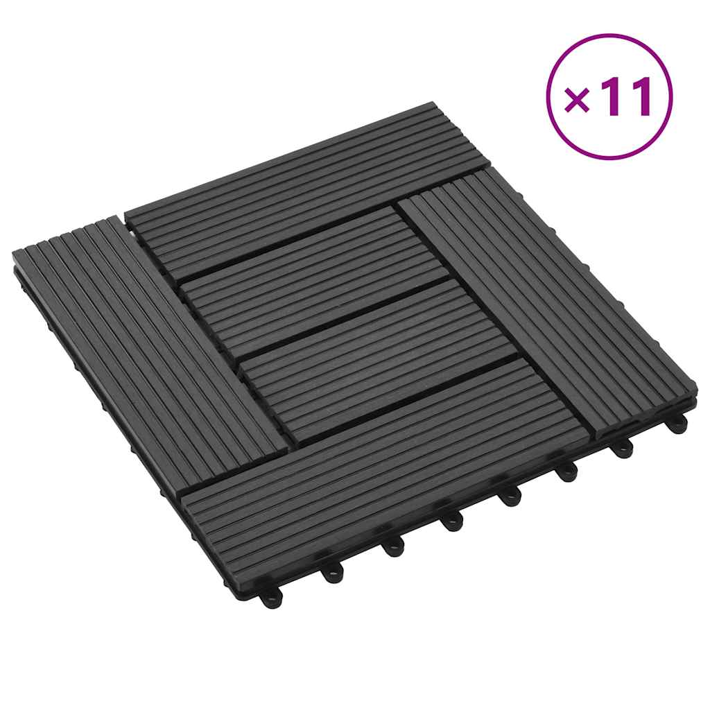 vidaXL 22 Stk. Terrassenfliesen 30 x 30 cm 2 qm WPC Braun