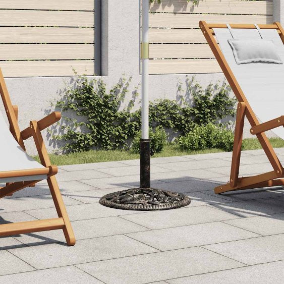 vidaXL Sonnenschirmständer Schwarz 48x48x33 cm Gusseisen