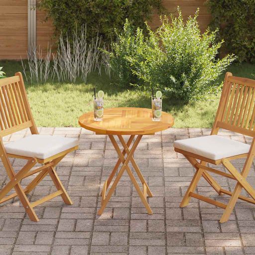 vidaXL Tischplatte Massivholz Teak Rund 2,5 cm 40 cm