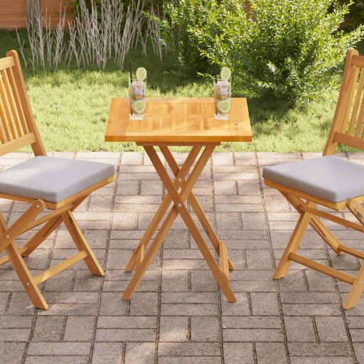 vidaXL Tischplatte Massivholz Teak Rund 2,5 cm 40 cm