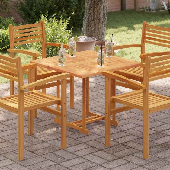 vidaXL Tischplatte Massivholz Teak Rund 2,5 cm 40 cm