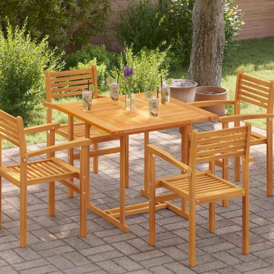 vidaXL Tischplatte Massivholz Teak Rund 2,5 cm 40 cm