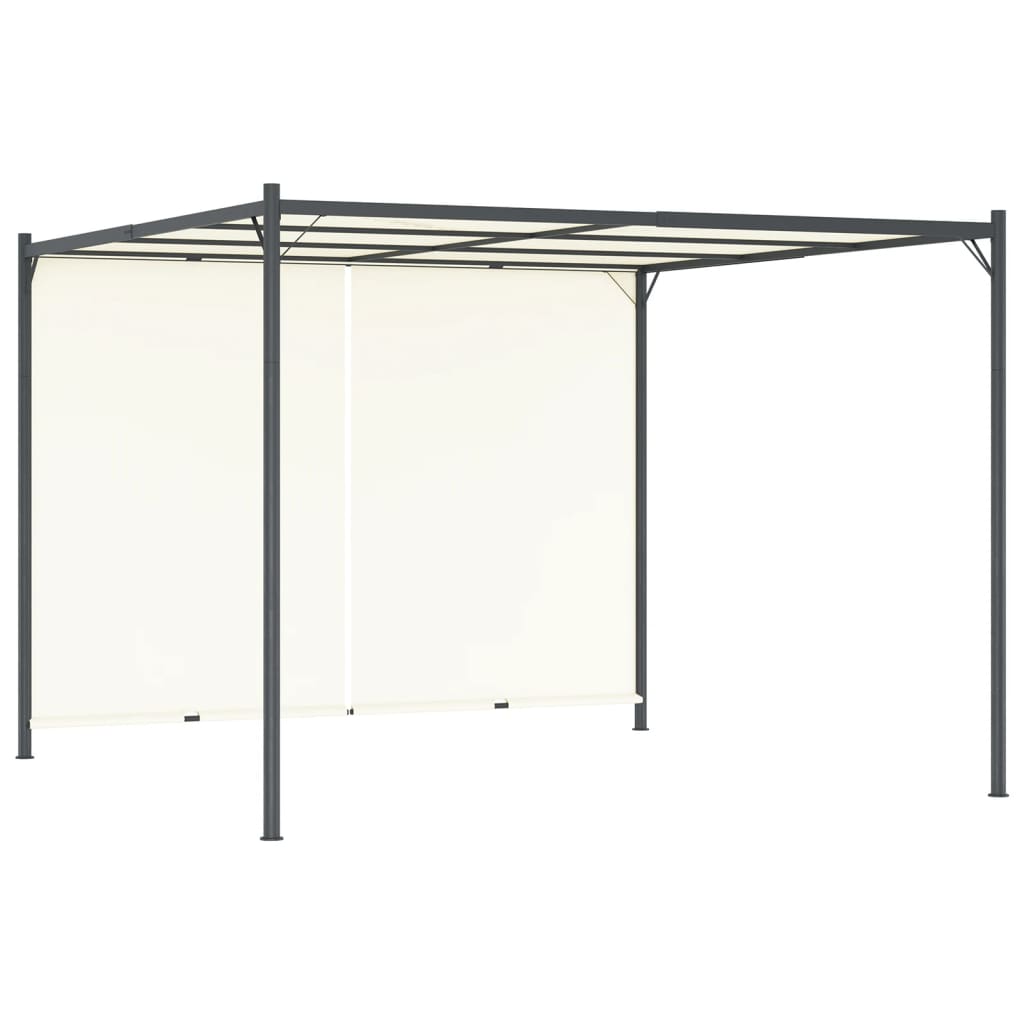 vidaXL Gartenpergola mit Ausziehbarem Dach 3x3 m Taupe 180 g/m²