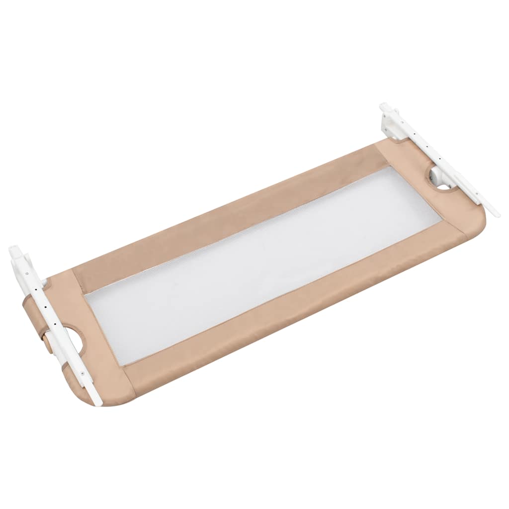vidaXL Kleinkind-Bettschutzgitter Taupe 102x42 cm Polyester