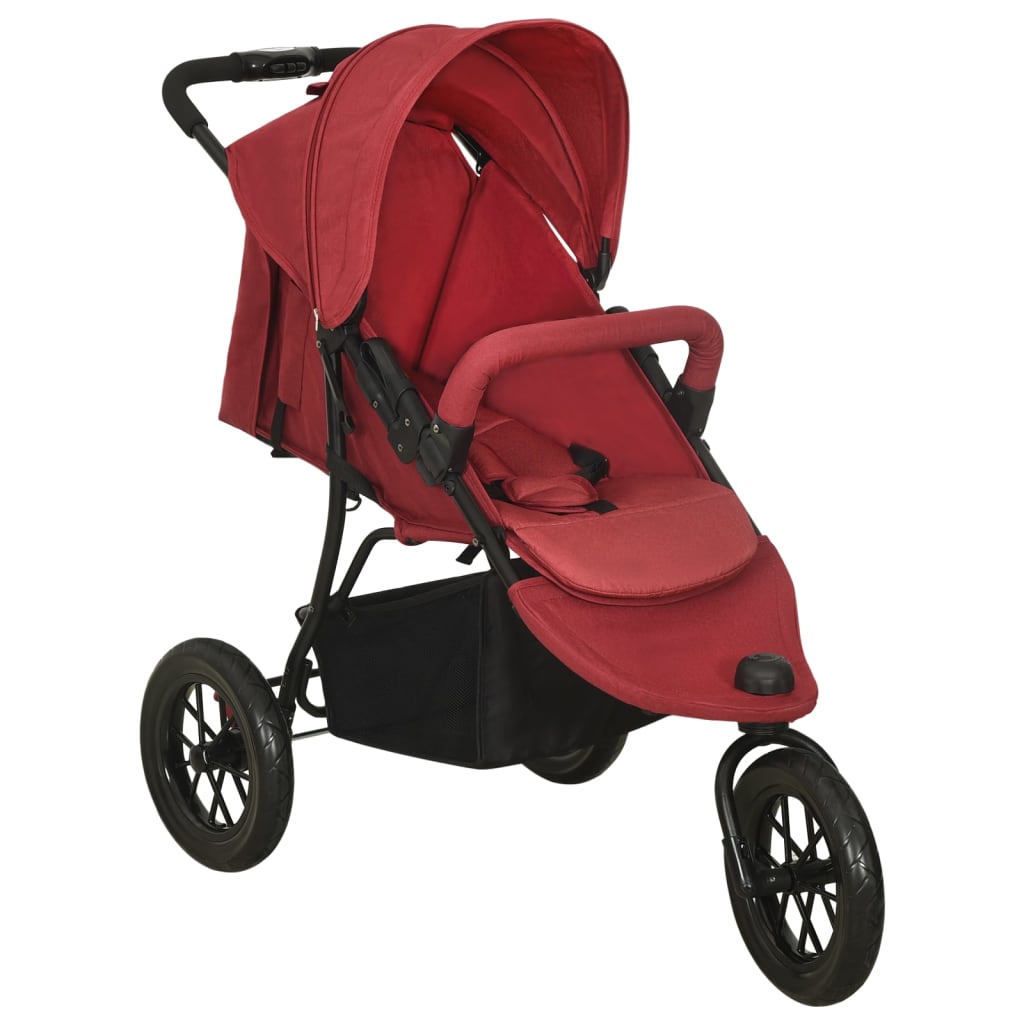 vidaXL Kinderwagen Hellgrau Stahl