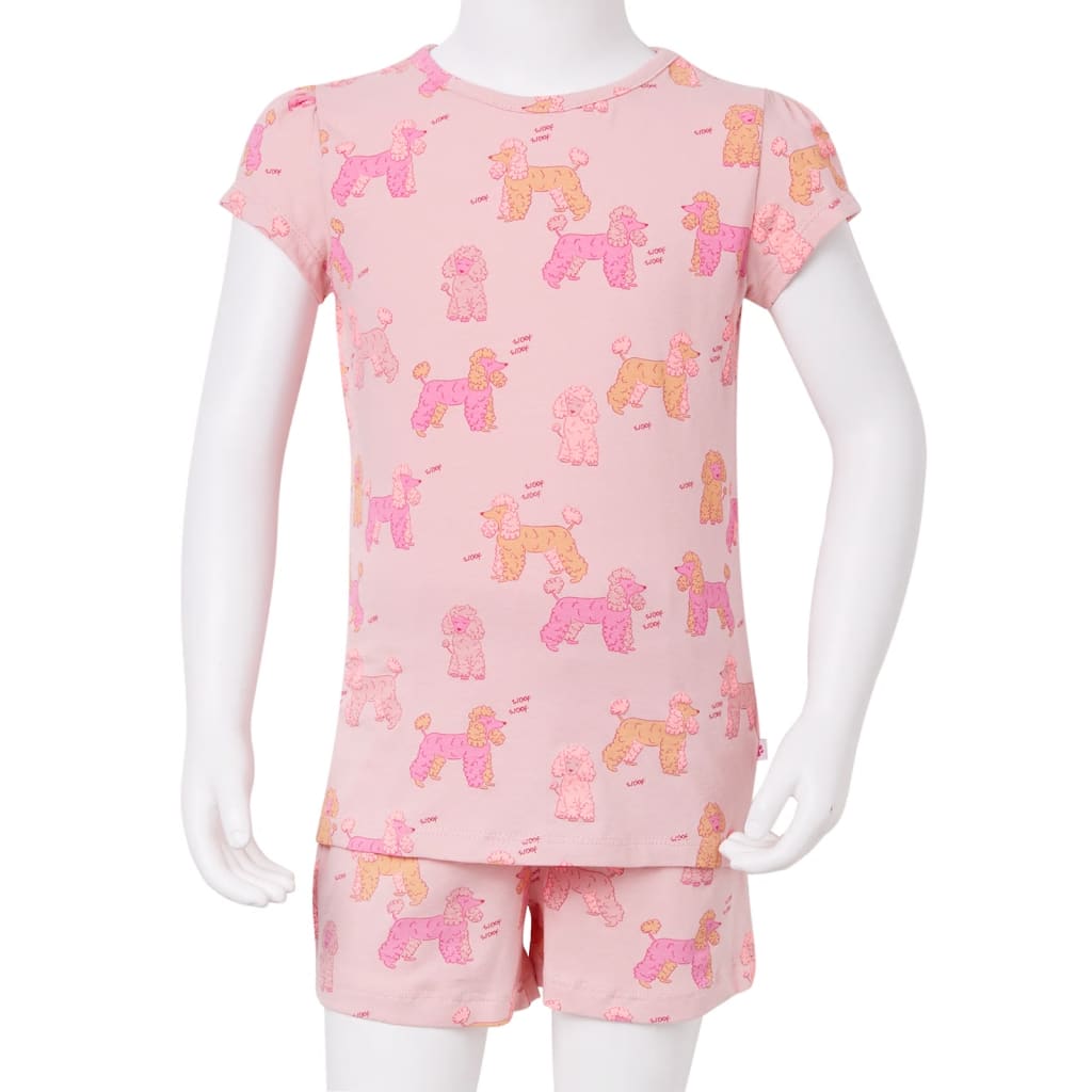 Kinderpyjama mit Kurzen Ärmeln Hellrosa 92
