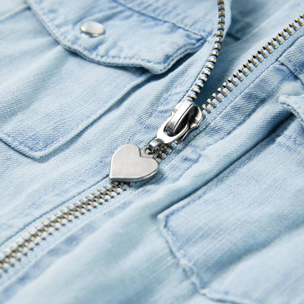 Kinder-Spielanzug Einteiler mit Kurzen Ärmeln Hellblau 92