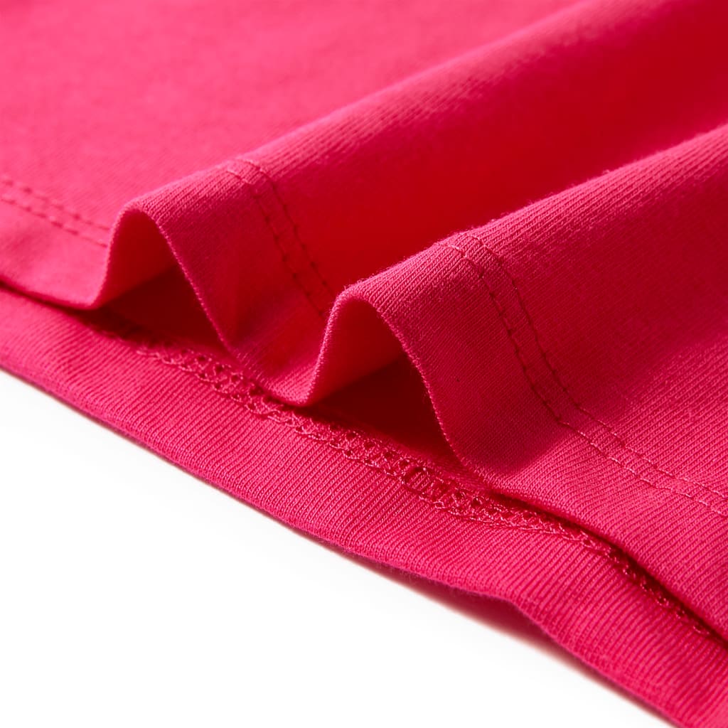 Kinder-T-Shirt Knallrosa 92