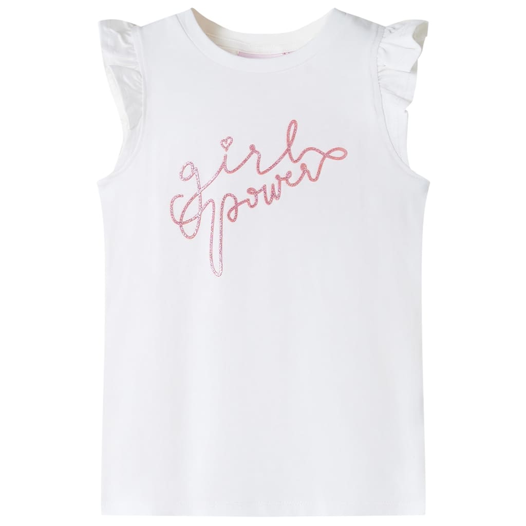 Kinder-T-Shirt mit Rüschenärmeln Zartrosa 92