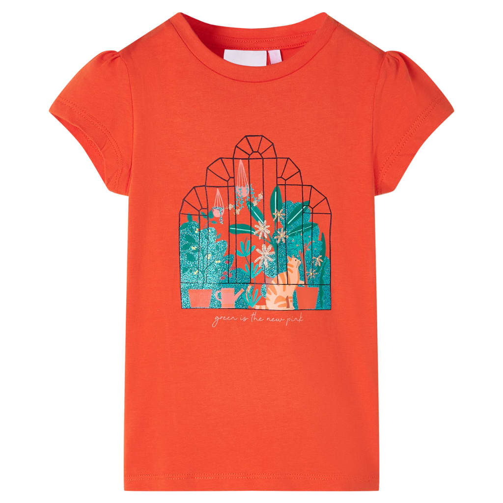 Kinder-T-Shirt Dunkelorange 92