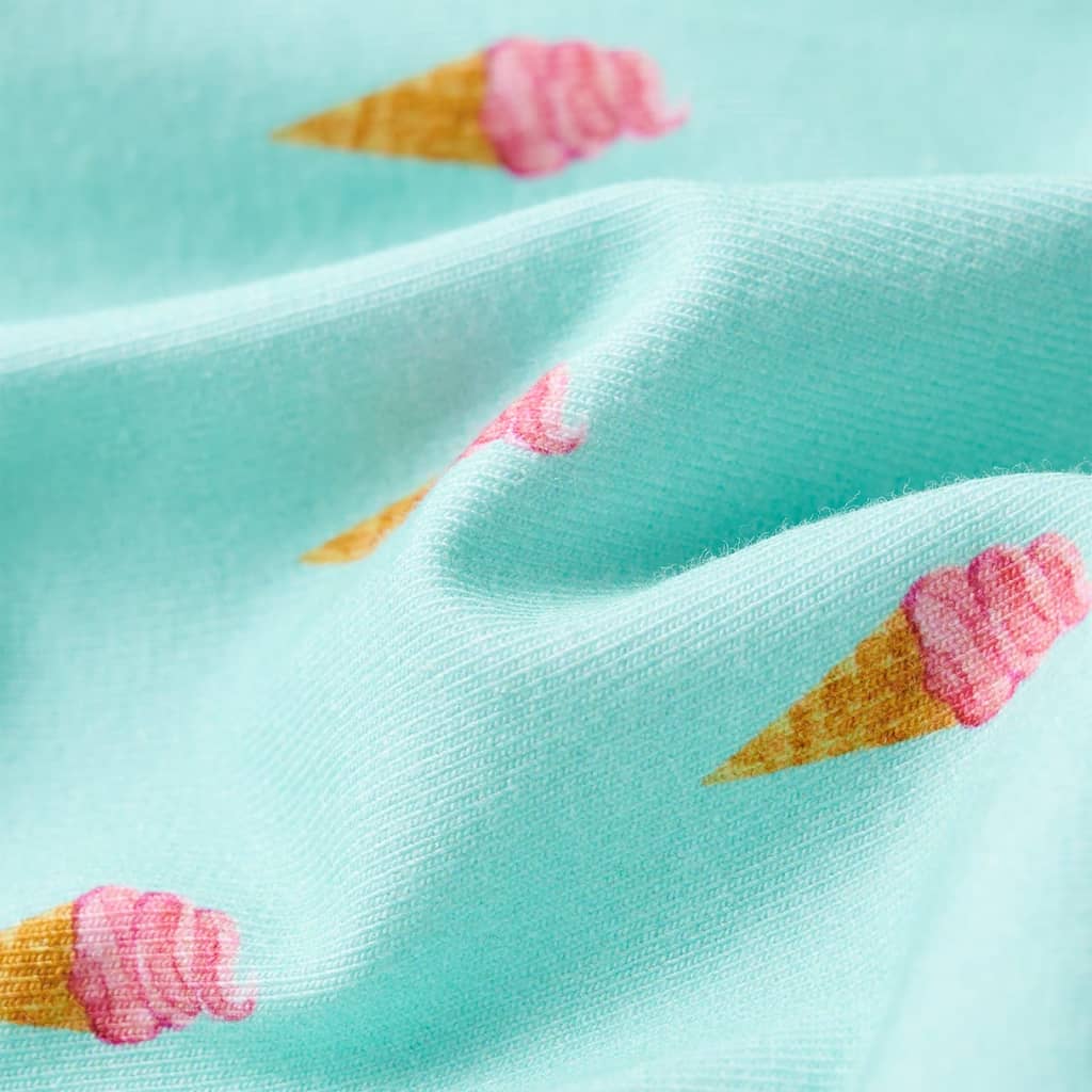 Kinderkleid mit Kordelzug Helles Minzgrün 92