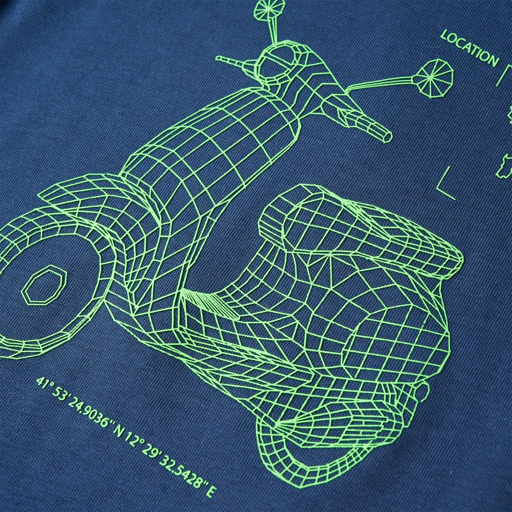 Kinder-T-Shirt Dunkelblau 92