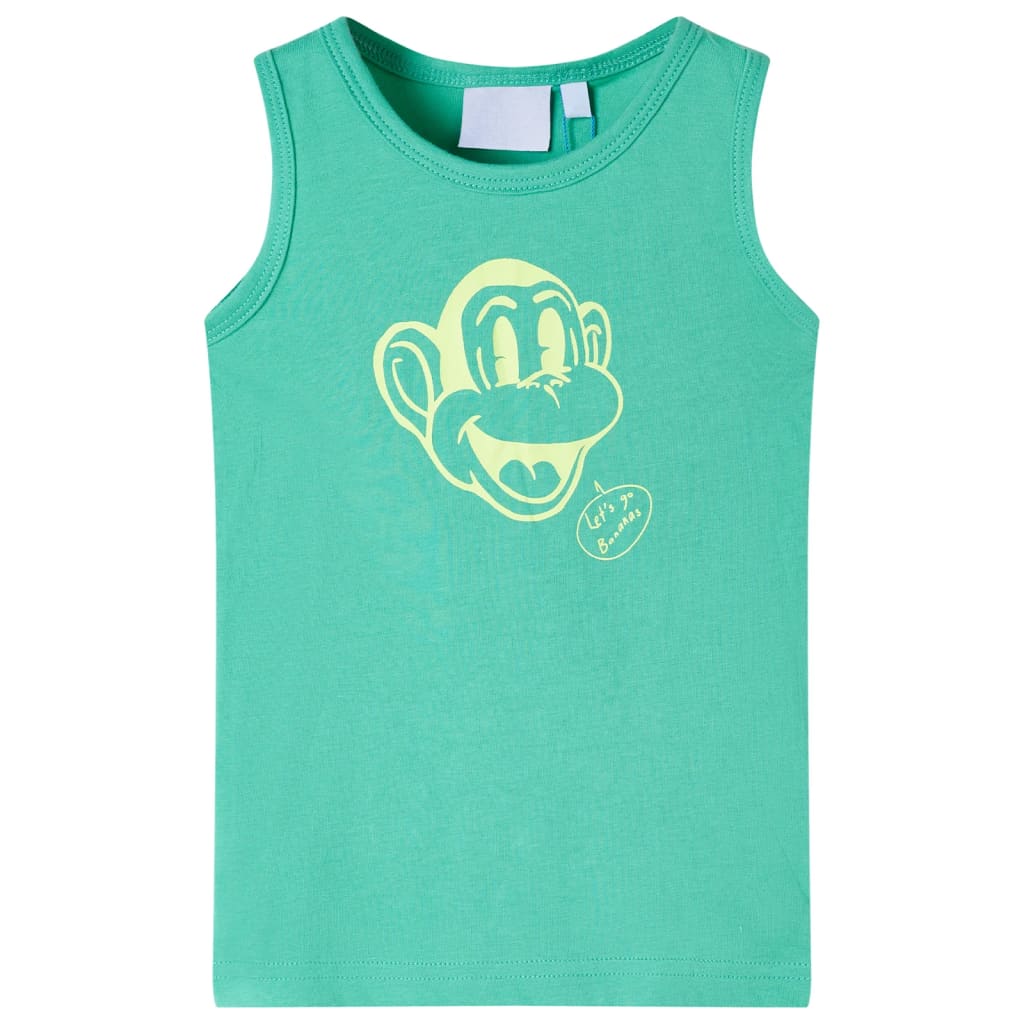 Kinder-Tanktop Blau Melange 92