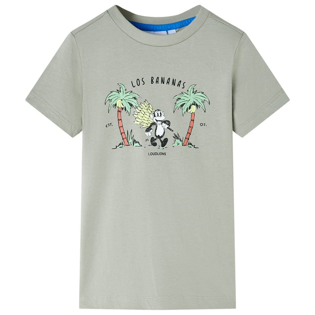 Kinder-T-Shirt Helles Khaki 92