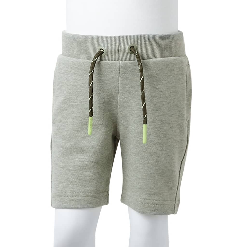 Kindershorts mit Kordelzug Hellkhaki Melange 92