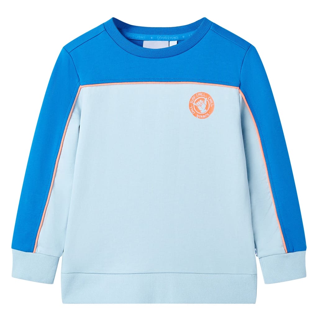 Kinder-Sweatshirt Knallblau und Hellblau 92