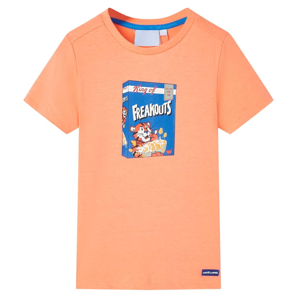 Kinder-Kurzarmshirt Neonorange 92