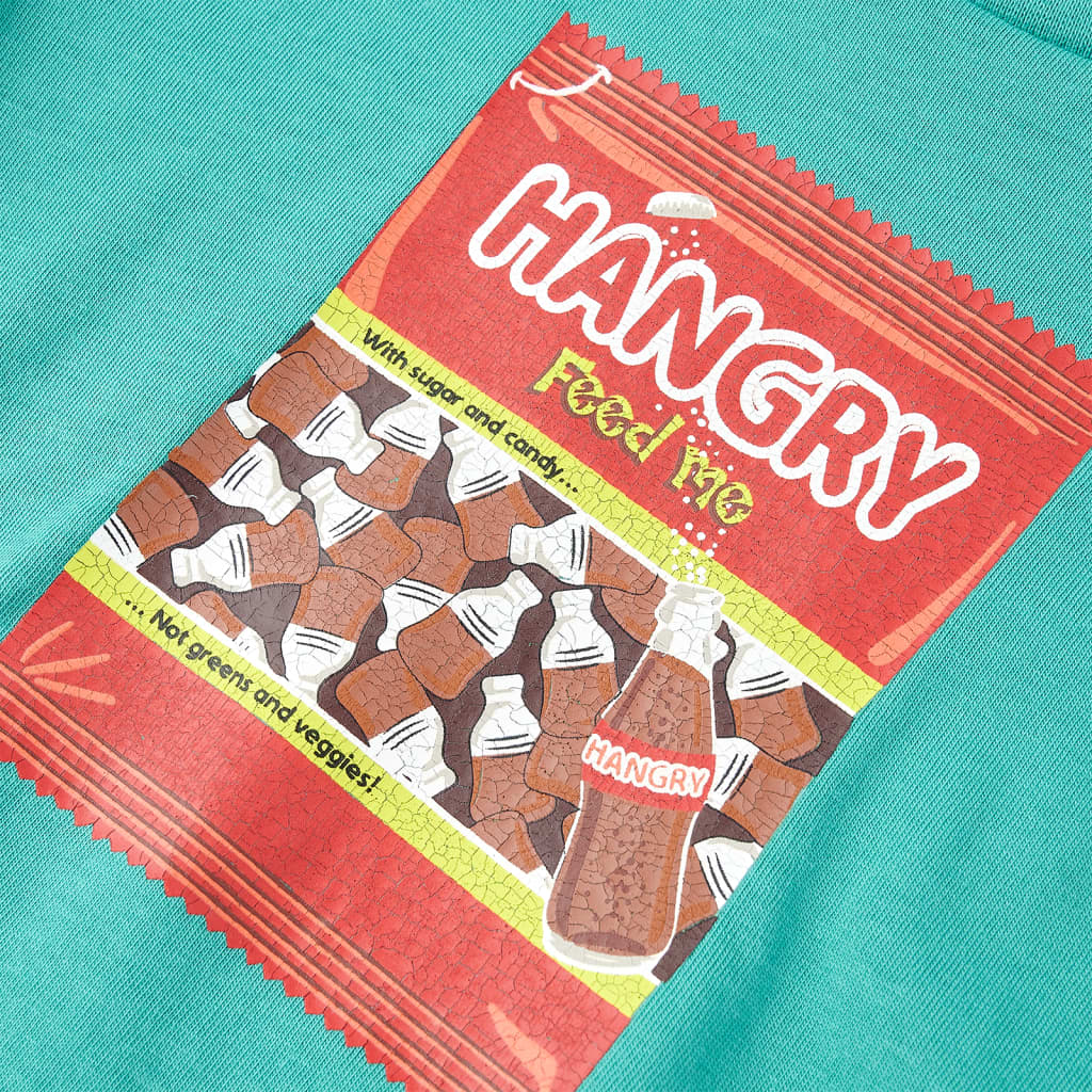 Kinder-Kurzarmshirt Dunkles Minzgrün 92