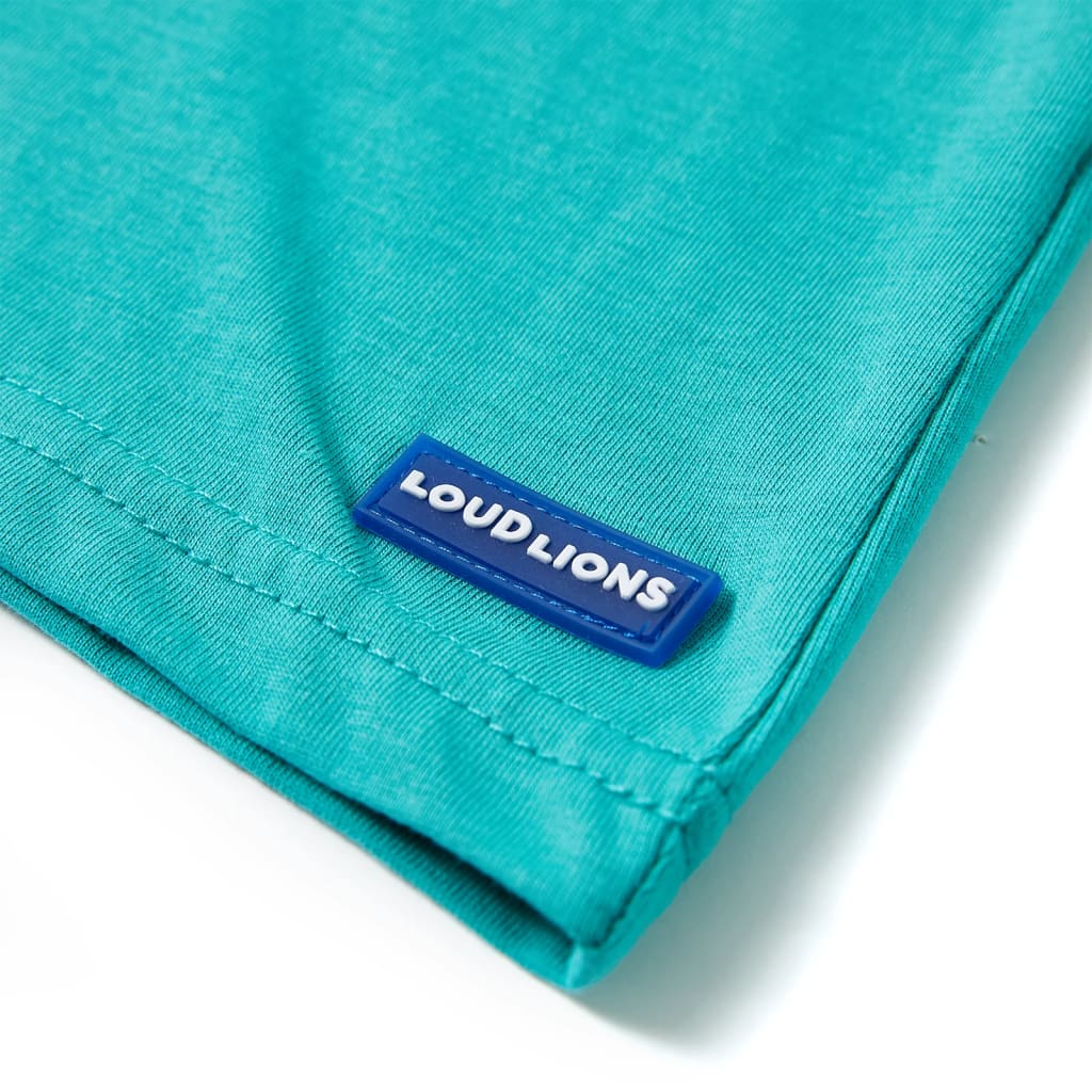 Kinder-Kurzarmshirt Dunkles Minzgrün 92