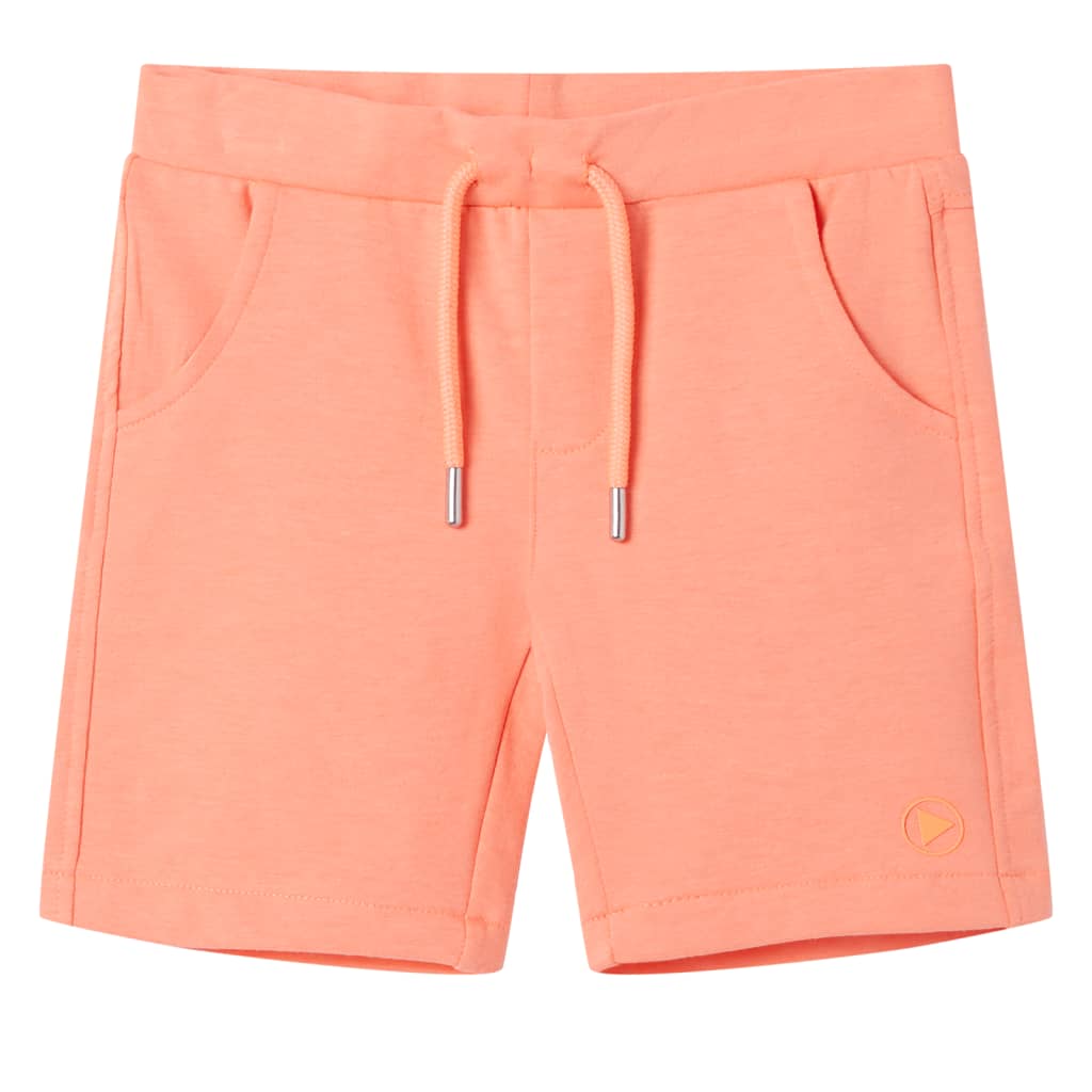 Kindershorts mit Kordelzug Neonorange 92
