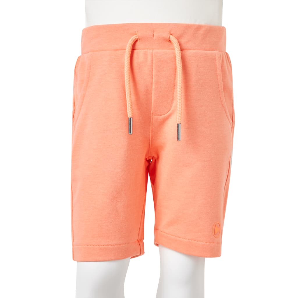 Kindershorts mit Kordelzug Neonorange 92