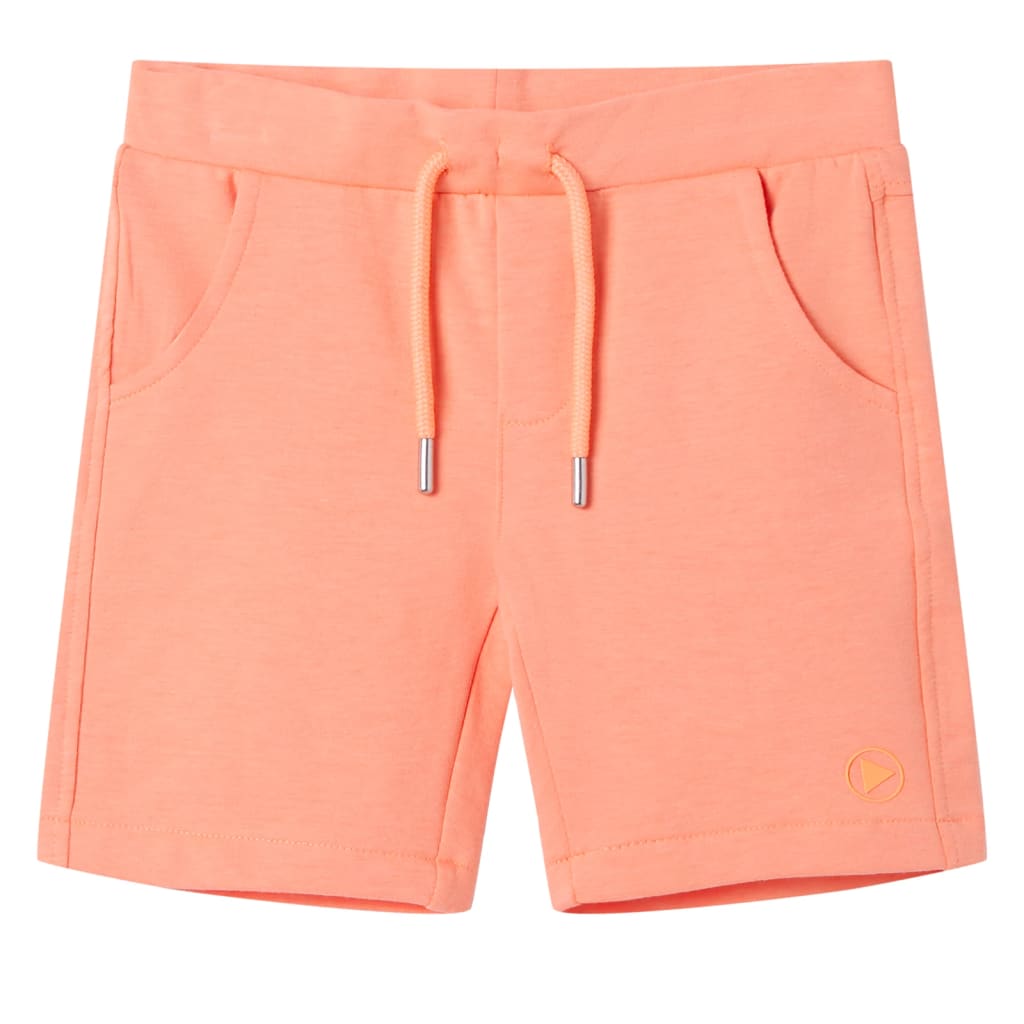 Kindershorts mit Kordelzug Neonorange 92