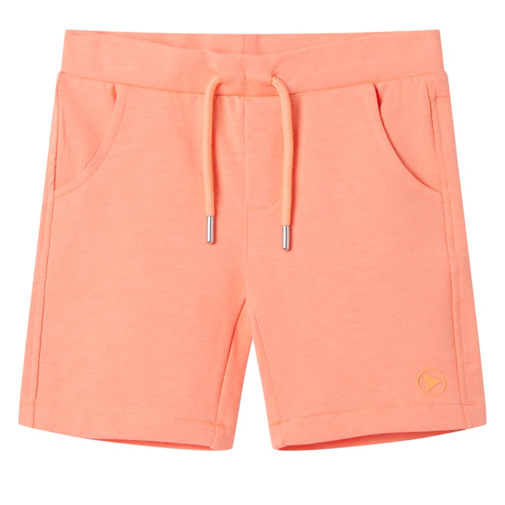 Kindershorts mit Kordelzug Neonorange 92