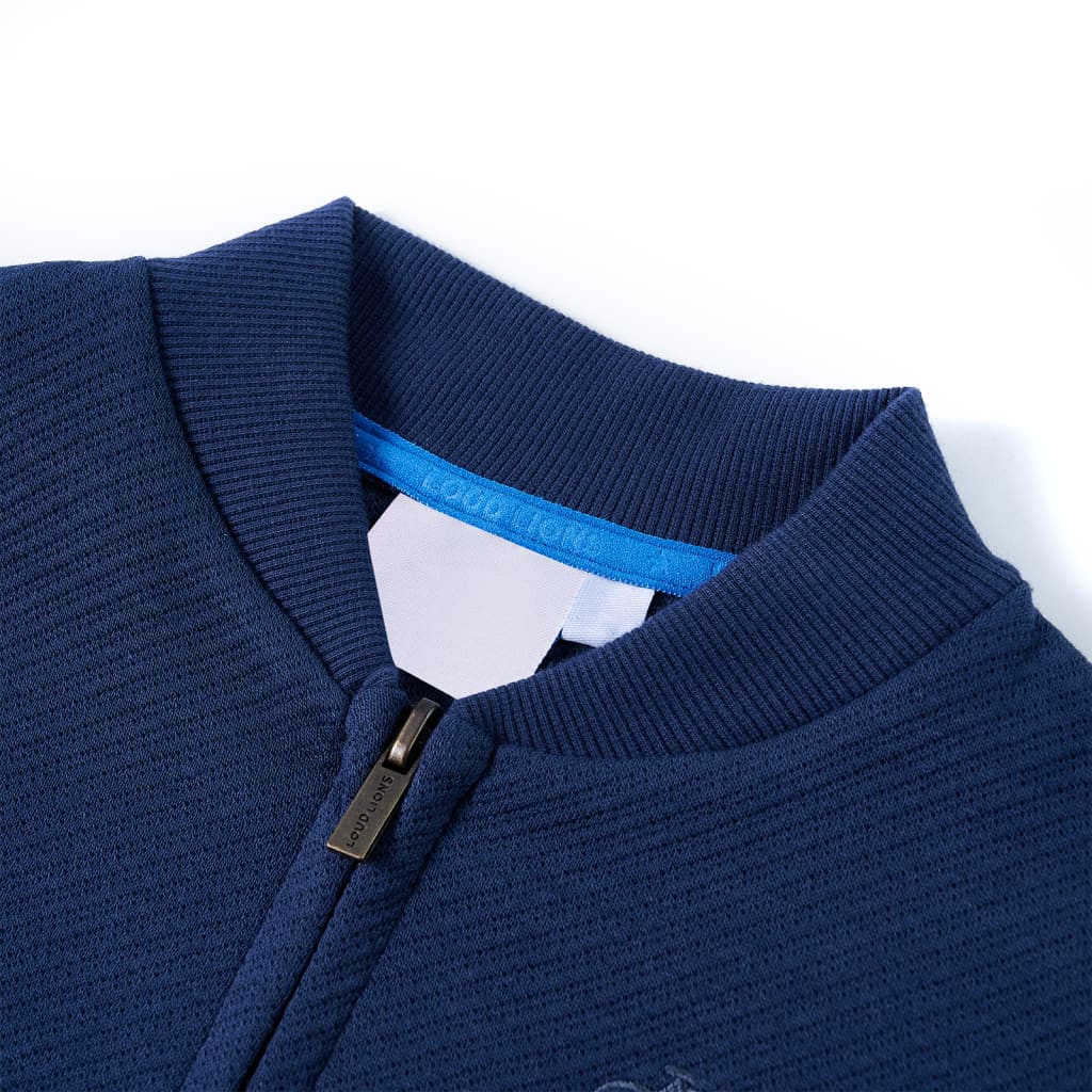 Kinder-Sweatshirt mit Reißverschluss Marineblau 92