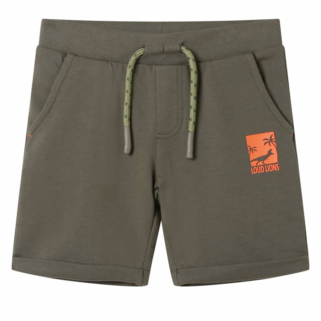 Kindershorts mit Kordelzug Blau Melange 92