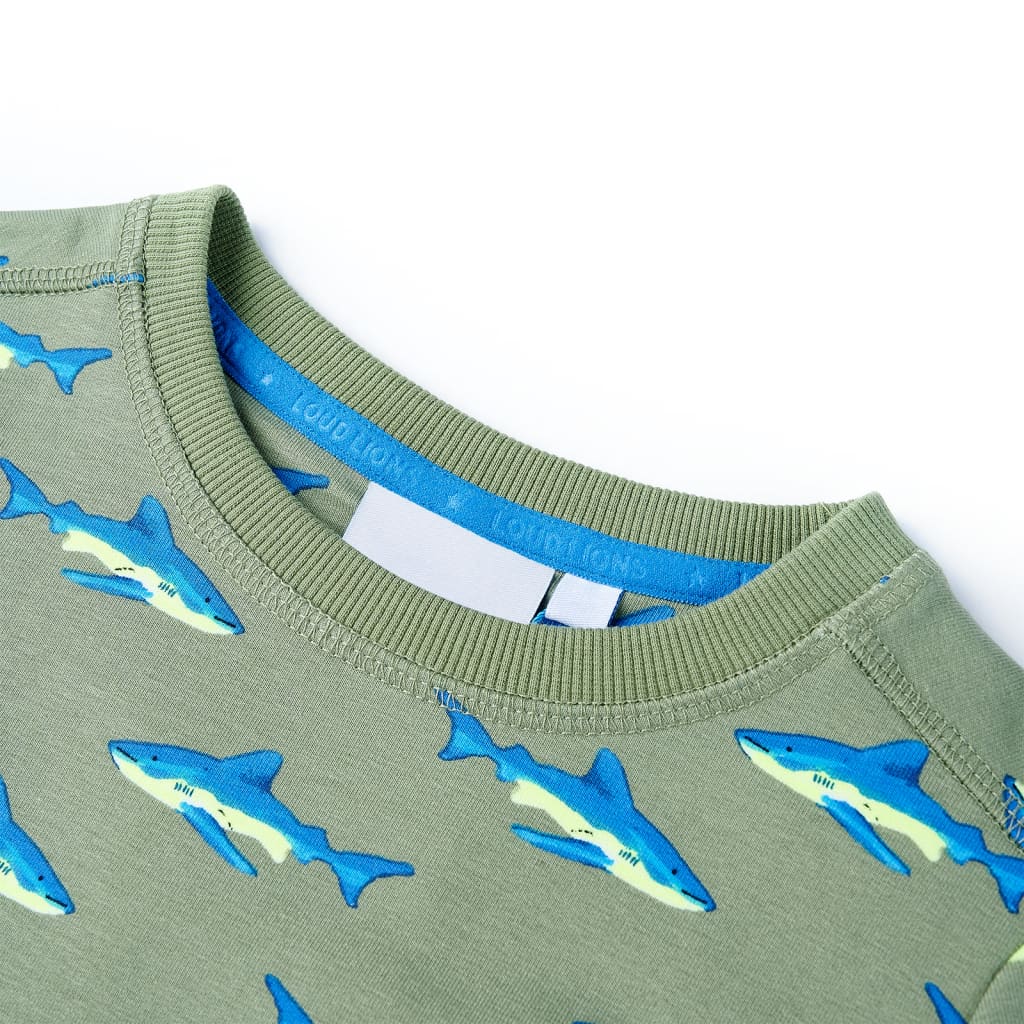 Kinder-Sweatshirt Helles Khaki 92