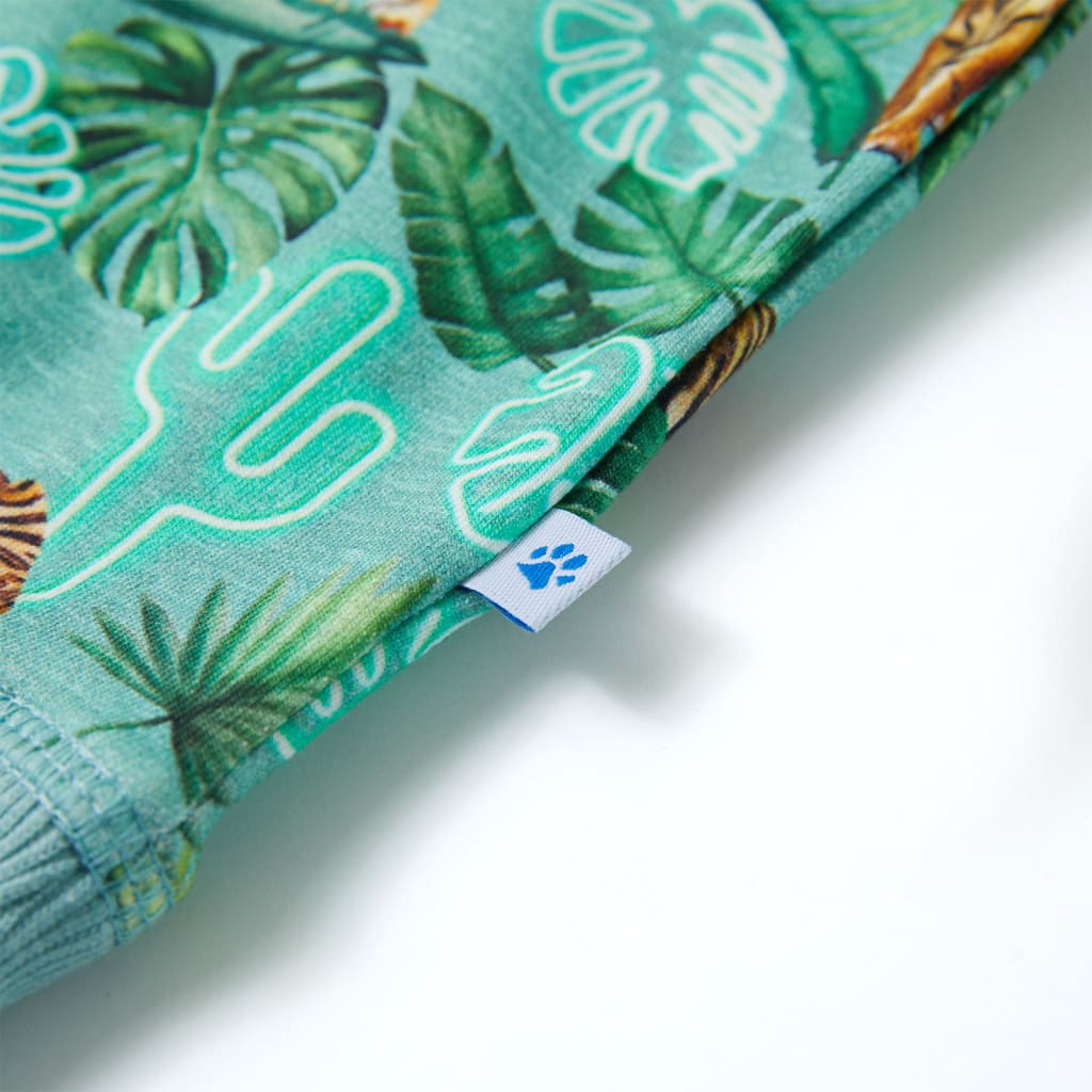 Kinder-Sweatshirt Grün Meliert 92