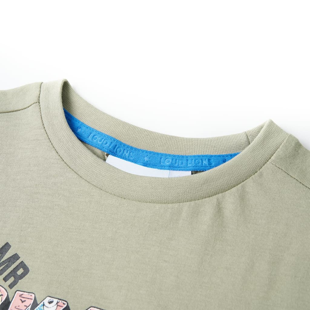 Kinder-T-Shirt Helles Khaki 92