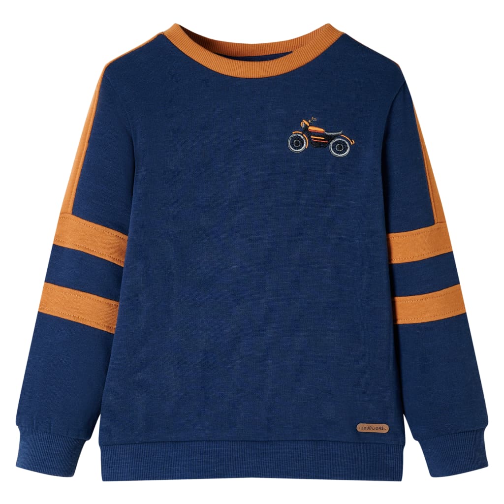 Kinder-Sweatshirt Marineblau Melange 92