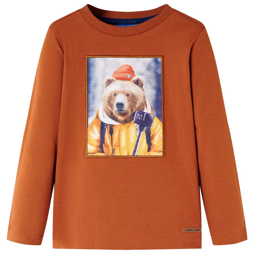 Kinder-Langarmshirt Dunkelorange 92