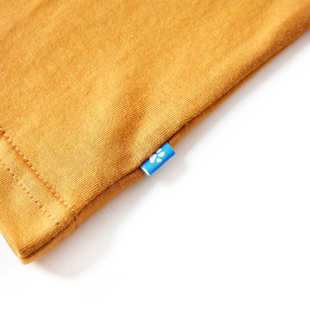 Kinder-Langarmshirt Dunkles Ocker 92