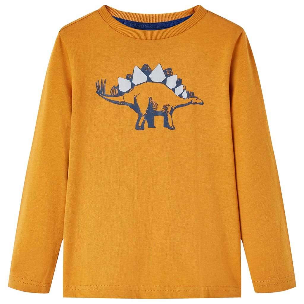 Kinder-Langarmshirt Dunkles Ocker 92