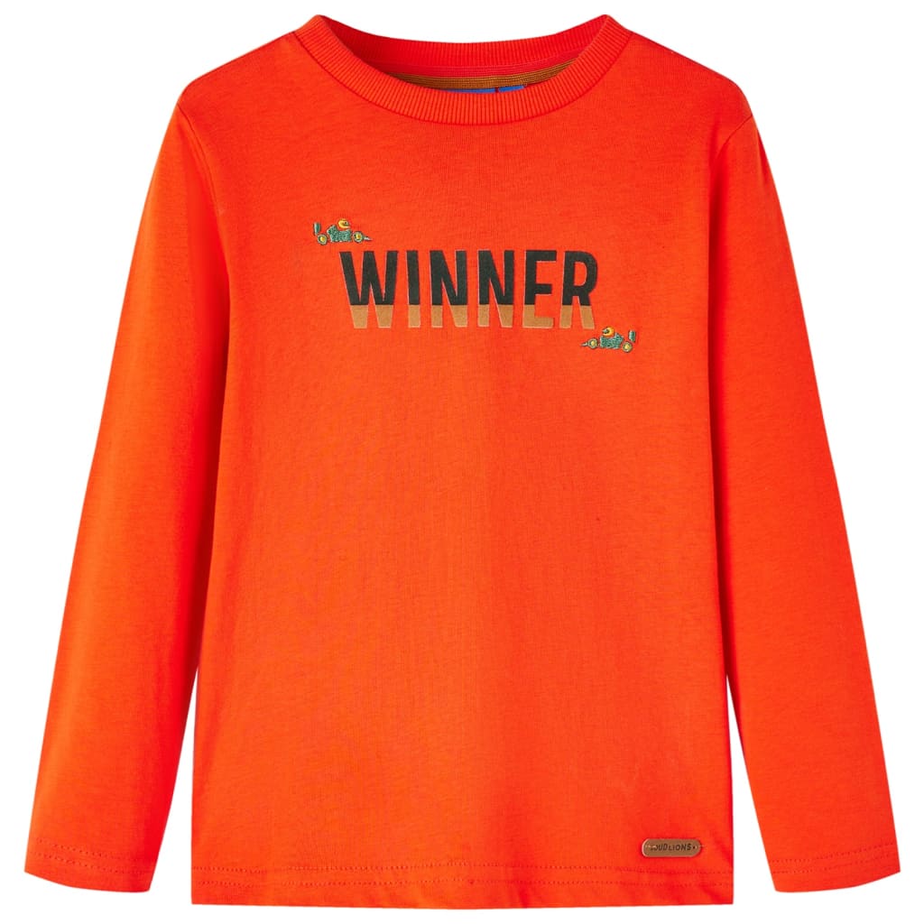 Kinder-Langarmshirt Hellorange 92
