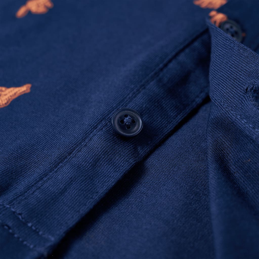 Kinderhemd Marineblau 92