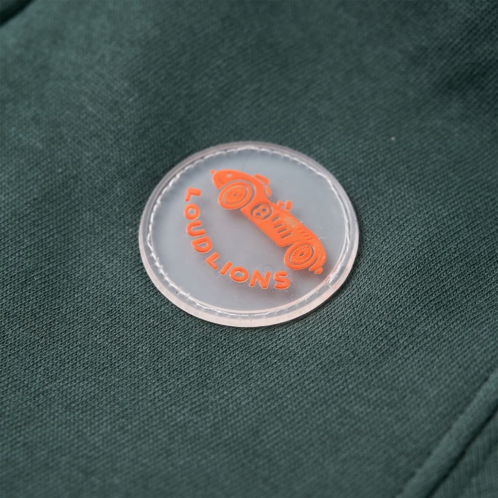 Kinder-Kapuzenpullover mit Reißverschluss Dunkelgrün 92