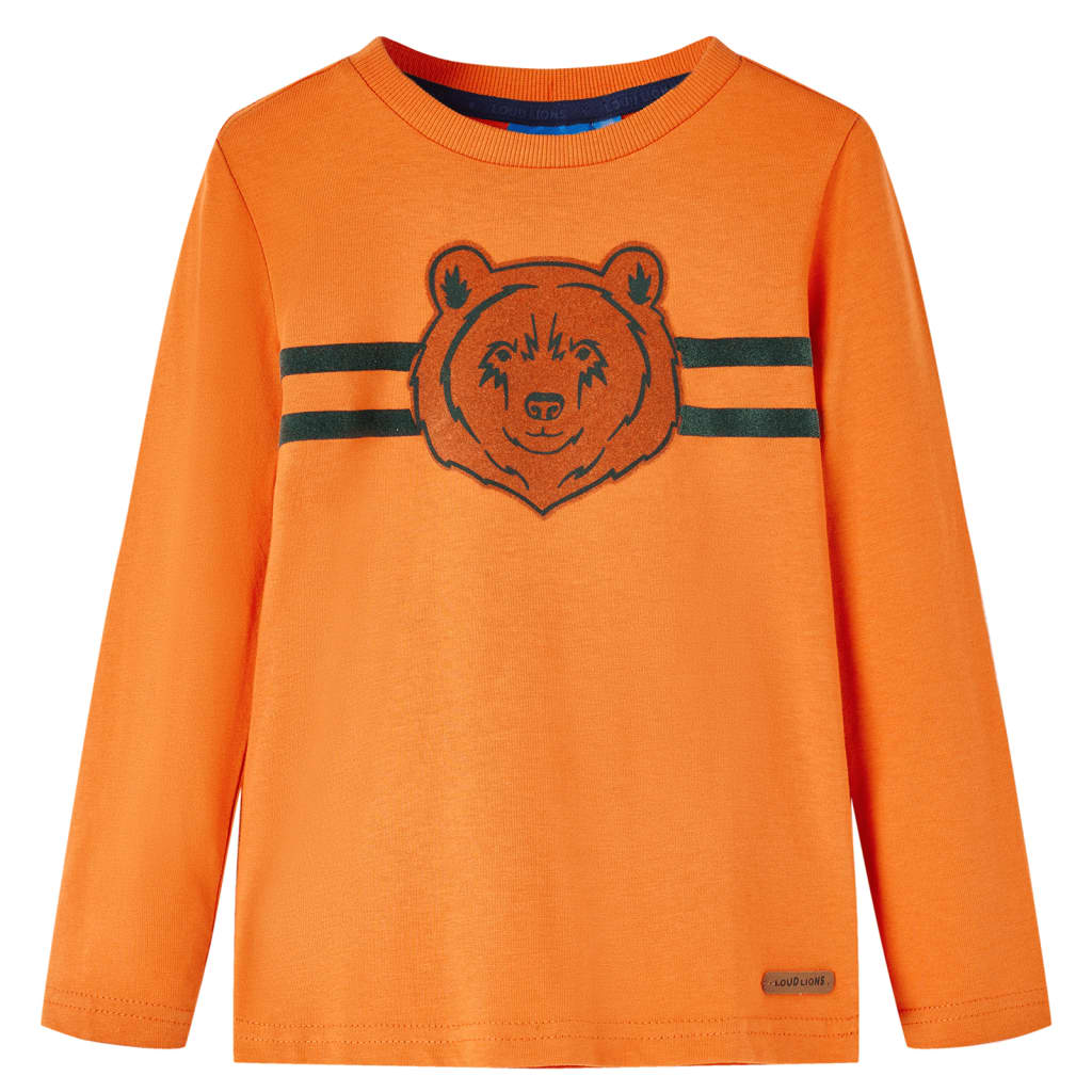 Kinder-Langarmshirt Dunkelorange 92